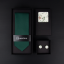 Emerald Green Men's Accessory Set – Necktie, Pocket Square and Cufflinks
