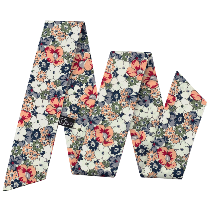 Barevná dámská stuha s květy