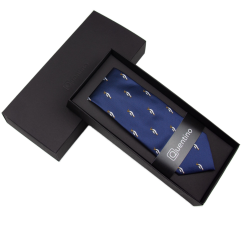 Tmavě modrá pánská kravata TUČŇÁCI