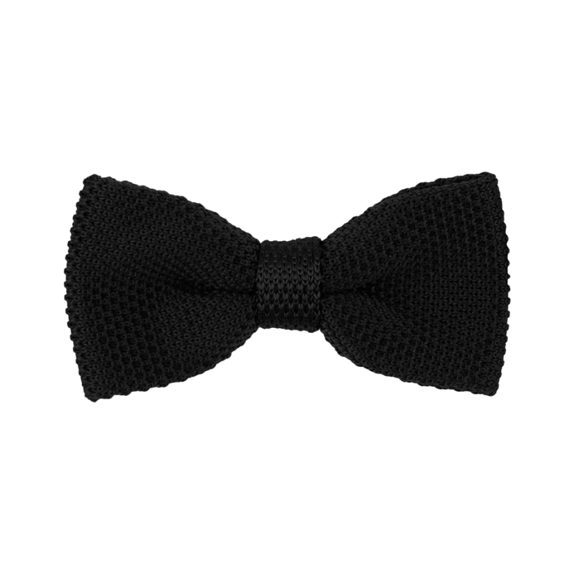 Černý dětský pletený motýlek