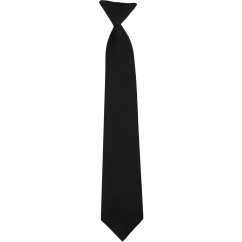 Black Children's Matte Necktie