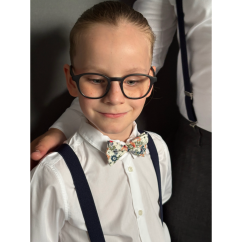 Colourful Children's Cotton Bow Tie with Floral Pattern
