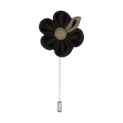 Tmavě hnědá květinka do klopy