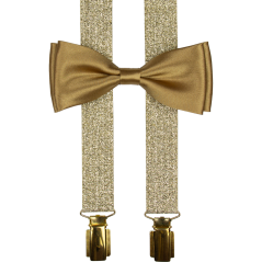 Zlaté pánské kšandy s motýlkem