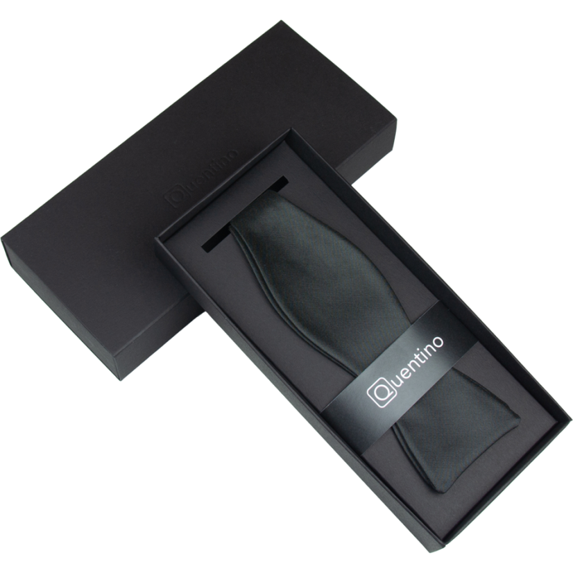 Černý vázací pánský motýlek lesklý