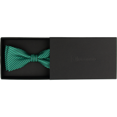 Zelený pánský motýlek s proužky