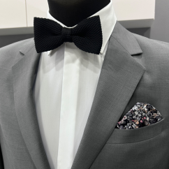 Černý pánský pletený motýlek