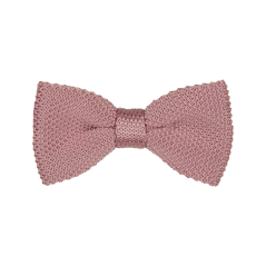 Starorůžový dětský pletený motýlek