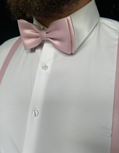 Starorůžový pánský motýlek matný