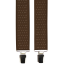 Brown Men's Wide Suspenders with Polka Dots