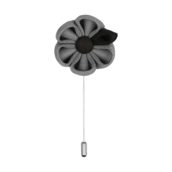 Šedá květinka do klopy