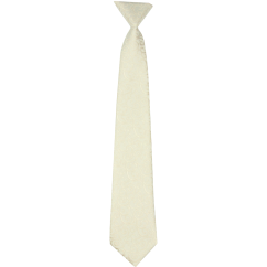 Cream Children's Necktie with Ornamental Pattern