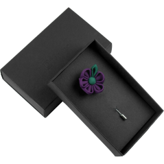Purple Floral Lapel Pin