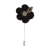 Dark Brown Floral Lapel Pin