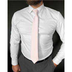 Světlounce růžová (blush pink) pánská kravata