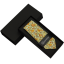Light Beige Men's Cotton Necktie with Yellow-Orange Flowers