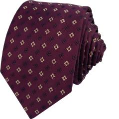 Vínová pánská kravata s drobným vzorem