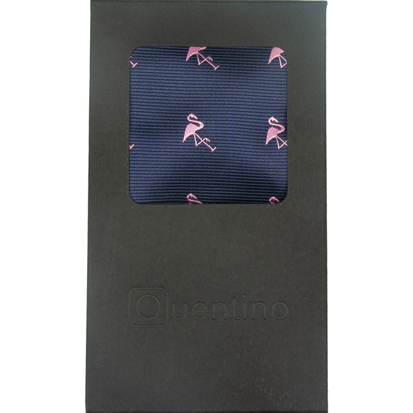 Dark Navy Men's Pocket Square FLAMINGO