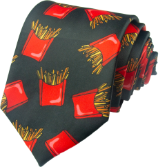 Black Men's Necktie CHIPS