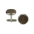 Manžetové dřevěné knoflíčky tmavě hnědé