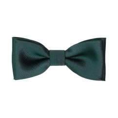 Emerald Green Children's Bow Tie with Embroidered Stripes