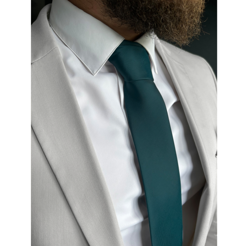 Tmavě petrolejová pánská kravata