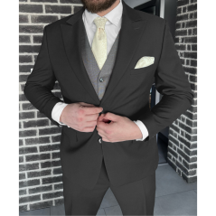 Smetanový pánský kapesníček s ornamentálním vzorem