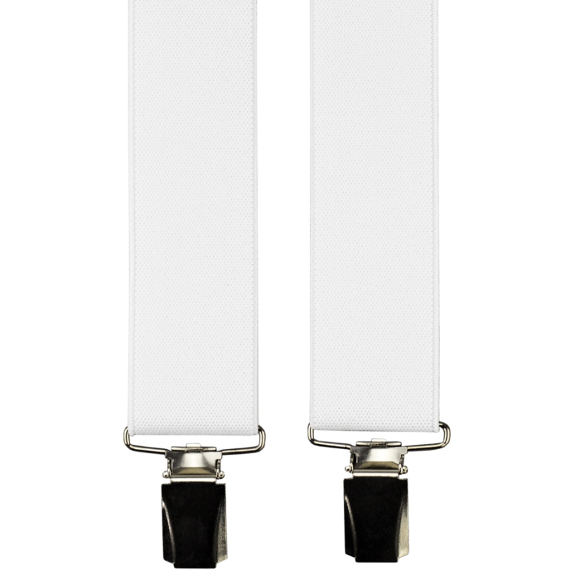 Bílé pánské široké kšandy