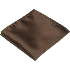 Hnědý pánský kapesníček s vyšitými proužky