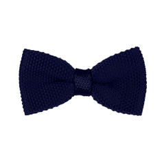 Tmavě modrý dětský pletený motýlek