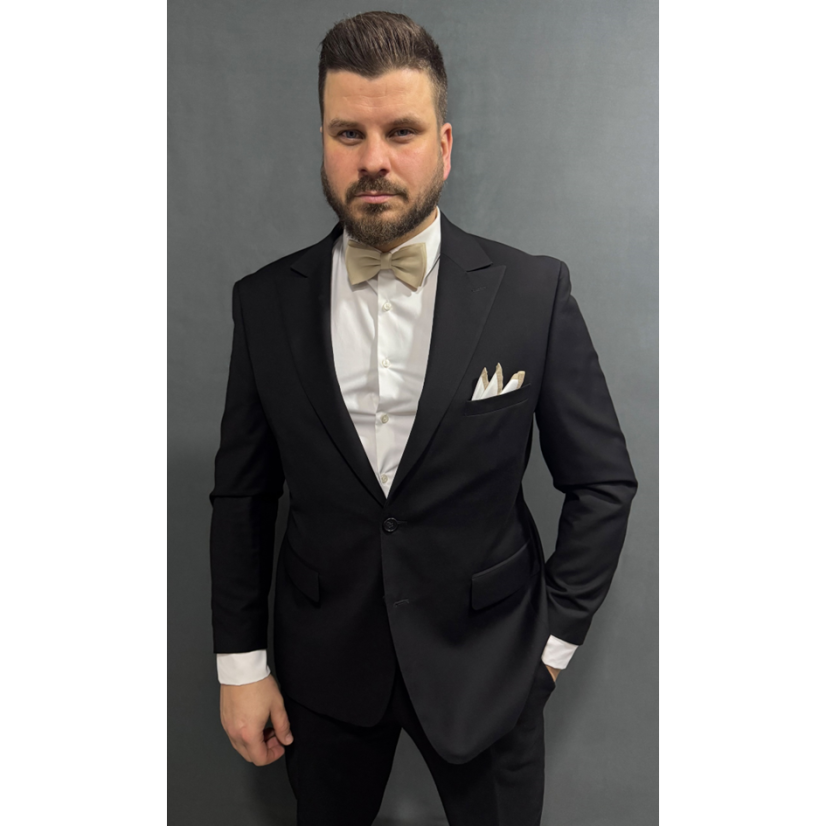 Béžový pánský motýlek matný