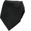 Černá pánská kravata s bílými puntíky