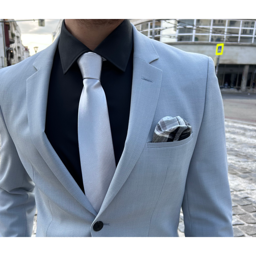 Stříbrná pánská kravata