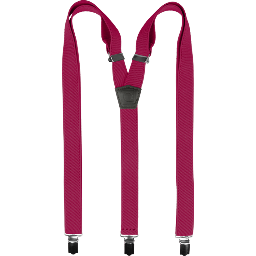 Malinově červené dětské kšandy - Dĺžka: 80cm (pro děti do 150cm)