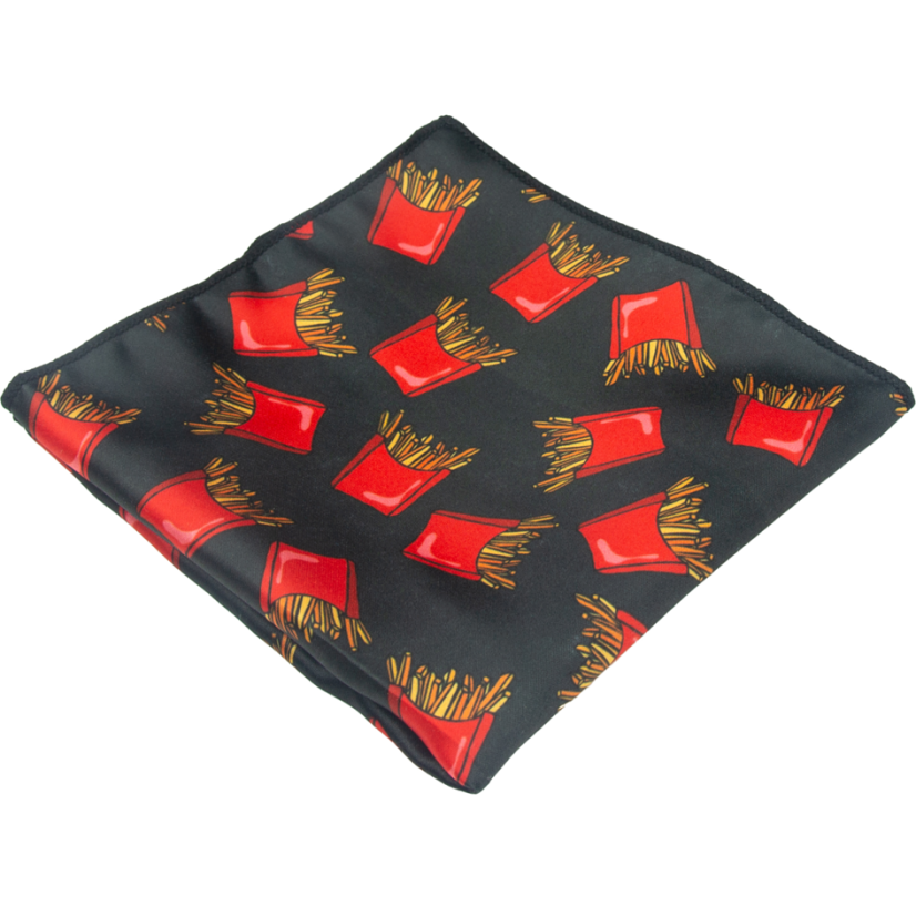 Černý pánský kapesníček HRANOLKY