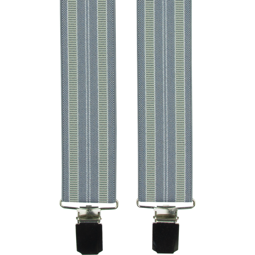 Šedé pánské široké kšandy s pruhy