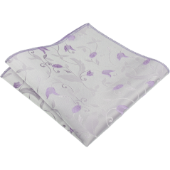 Fialový pánský kapesníček s levandulovým květinovým vzorem