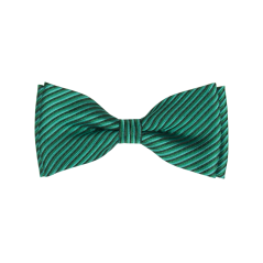 Green Children's Striped Bow Tie