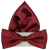 Wine Red Men's Bow Tie Glossy with Pocket Square