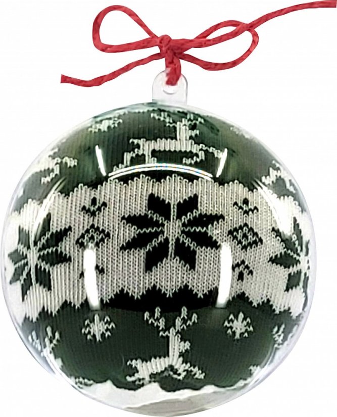 Zelené vánoční ponožky se vzorem sobů a vloček