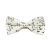 Cream Children's Cotton Bow Tie with Blue and Brown Flowers