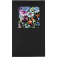 Black Men's Pocket Square with Blue and Purple Flowers