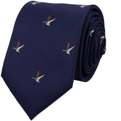 Dark Blue Men's Necktie Wild Duck
