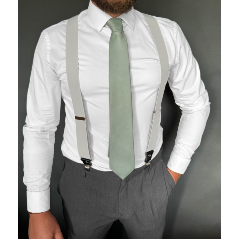 Šalvějově zelená (sage green) pánská kravata