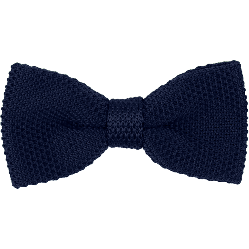 Tmavě modrý pánský pletený motýlek