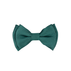 Petrolejově zelený dětský MINI motýlek s jemným vzorem