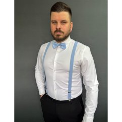 Světle modrý pánský motýlek matný