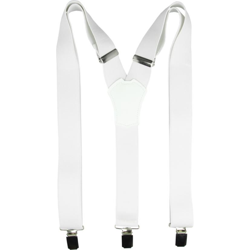 Bílé pánské široké kšandy