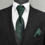 Smaragdově zelená elegantní kravata s paisley vzorem