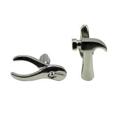 Manžetové knoflíčky stříbrné kladivo a kleště